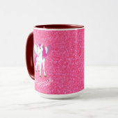 グリッターピンクユニコーン マグカップ (正面左)