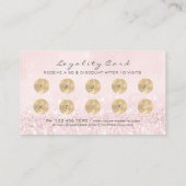 グリッターピンクロイヤリティカードメイクアップアーティストラッシュ10 ロイヤリティカード (裏面)