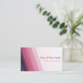 グリッターピンク勾配エレガントネイルサロン美しい 名刺 (スタンド正面)