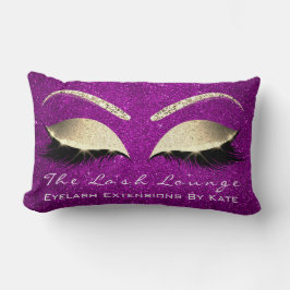 グリッターピンク金ゴールドメイクアップアイラッシュズ美しいスタジオ ランバークッション