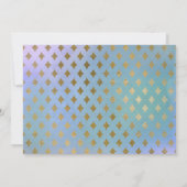 グリッターピンク金ゴールドユニコーンケーキ赤ちゃんシャワーガール 招待状 (裏面)