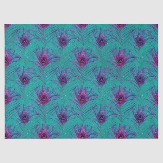 グリッターピーコックフェザーシリーズデザイン12 薄葉紙 (正面)