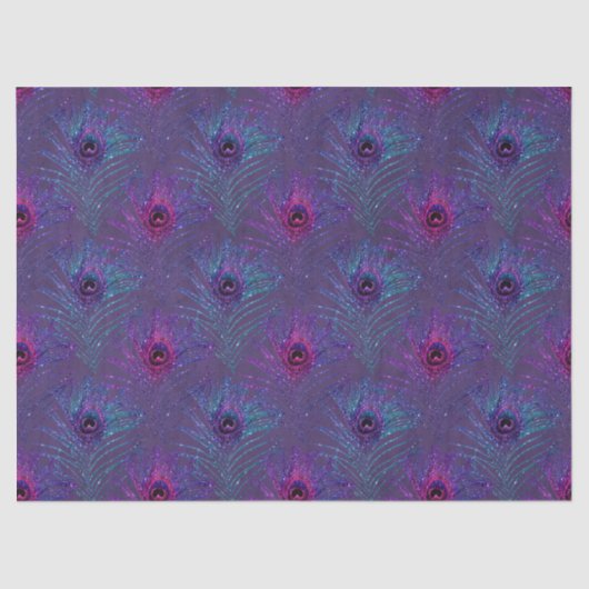 グリッターピーコックフェザーシリーズデザイン13 薄葉紙 (正面)