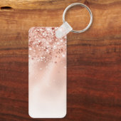 グリッターピーチバラ金ゴールドモノグラム キーホルダー (裏面)