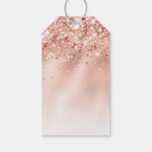 グリッターピーチバラ金ゴールドモノグラム ギフトタグ (裏面)