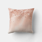 グリッターピーチバラ金ゴールドモノグラム クッション (裏面)