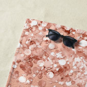 グリッターピーチバラ金ゴールドモノグラム ビーチタオル (インサイチュ)