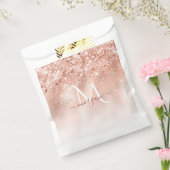 グリッターピーチバラ金ゴールドモノグラム フェイバーバッグ (封をした状態)