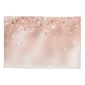 グリッターピーチバラ金ゴールドモノグラム 枕カバー (裏面)