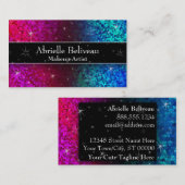 グリッターファッションブティックメイクアップアートイベントプランナー 名刺 (正面/裏面)