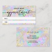 グリッターフェイクオパール組織アポイントメントカード 名刺 (正面/裏面)