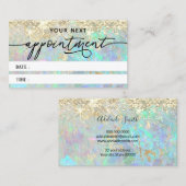 グリッターフェイクオパール組織アポイントメントカード 名刺 (正面/裏面)