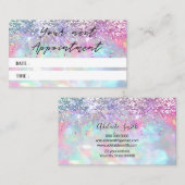 グリッターフェイクオパール組織アポイントメントカード 名刺 (正面/裏面)