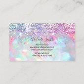 グリッターフェイクオパール組織アポイントメントカード 名刺 (裏面)