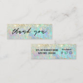 グリッターフェイクオパール背景 スキニー名刺 (正面/裏面)