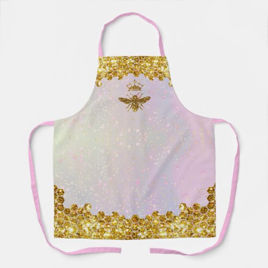 グリッターフェイククイーンビー エプロン (正面)