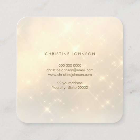 グリッターフェイククイーンビー スクエア名刺 (裏面)