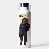 グリッターフェイクサロンヘアピンク金ゴールドウォーターボトル ウォーターボトル (正面)