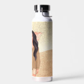 グリッターフェイクサロン女性髪金ゴールドウォーターボトル ウォーターボトル (左面)