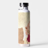 グリッターフェイクサロン女性髪金ゴールドウォーターボトル ウォーターボトル (右面)
