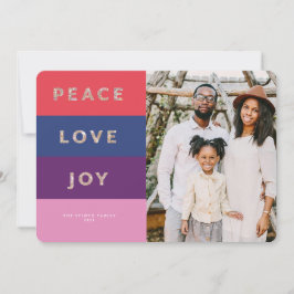 グリッターフェイクジュエルストライプのトーンクリスマスカード 招待状