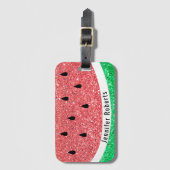 グリッターフェイクスイカデザイン ラゲッジタグ (正面縦)