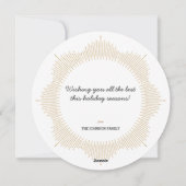 グリッターフェイクスノーフレークホリデーグリーティングカード シーズンカード (裏面)