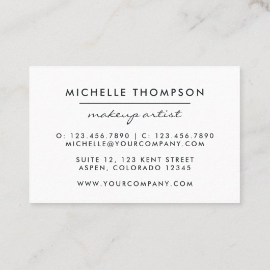 グリッターフェイクダイヤモンド 名刺 (裏面)