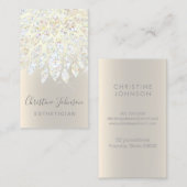 グリッターフェイクダリア宝石デザイン 名刺 (正面/裏面)