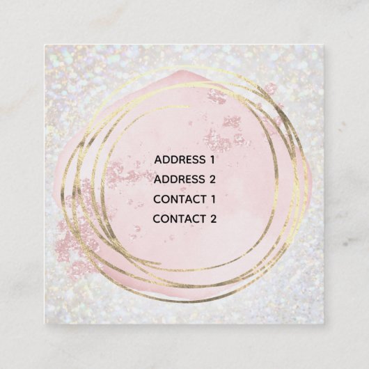 グリッターフェイクデコースクウェア名刺 スクエア名刺 (裏面)