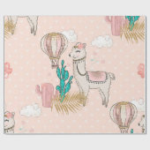 グリッターフェイクデザートスチームパンクラマ ラッピングペーパー (フラット)