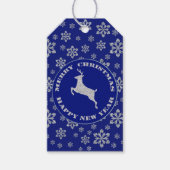 グリッターフェイクトナディアスノーフレーククリスマス ギフトタグ (正面)