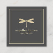 グリッターフェイクトンボ名刺 スクエア名刺 (正面)