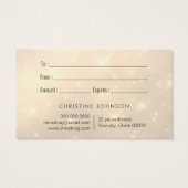 グリッターフェイクバタフライロゴギフトカード (裏面)