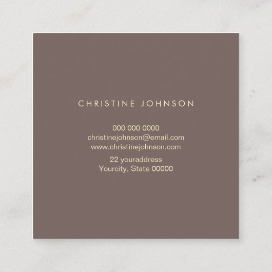 グリッターフェイクバタフライ正方形名刺 スクエア名刺 (裏面)