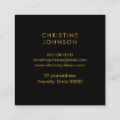 グリッターフェイクバタフライ正方形名刺 スクエア名刺 (裏面)