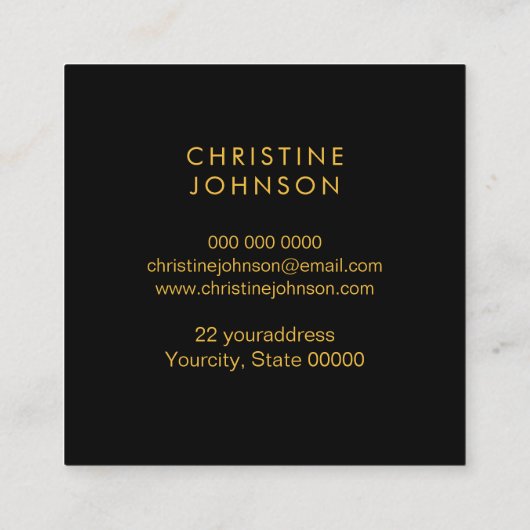 グリッターフェイクバタフライ正方形名刺 スクエア名刺 (裏面)