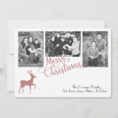 グリッターフェイクバラ金ゴールドクリスマストインデア シーズンカード (正面)