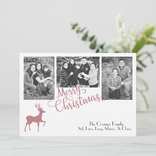 グリッターフェイクバラ金ゴールドクリスマストインデア シーズンカード (スタンド正面)