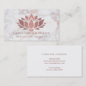 グリッターフェイクバラ金ゴールドハス花スキンケア 名刺 (正面/裏面)