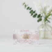 グリッターフェイクバラ金ゴールドハス花 | スキンケア 名刺 (スタンド正面)