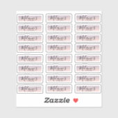 グリッターフェイクピンクリップグロスロゴブランディング シール (シート)