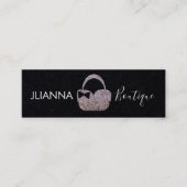 グリッターフェイクブティックアパレルブラック スキニー名刺 (正面)
