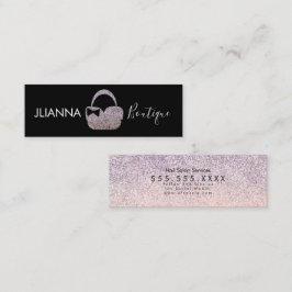 グリッターフェイクブティックアパレル白黒 スキニー名刺