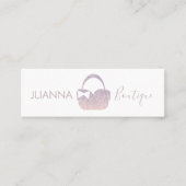 グリッターフェイクブティック衣料品財布ロゴ スキニー名刺 (正面)