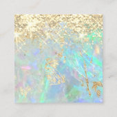 グリッターフェイク宝石オパール組織 スクエア名刺 (裏面)