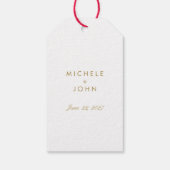 グリッターフェイク手書きホワイトサンキューギフトラベル ギフトタグ (裏面)