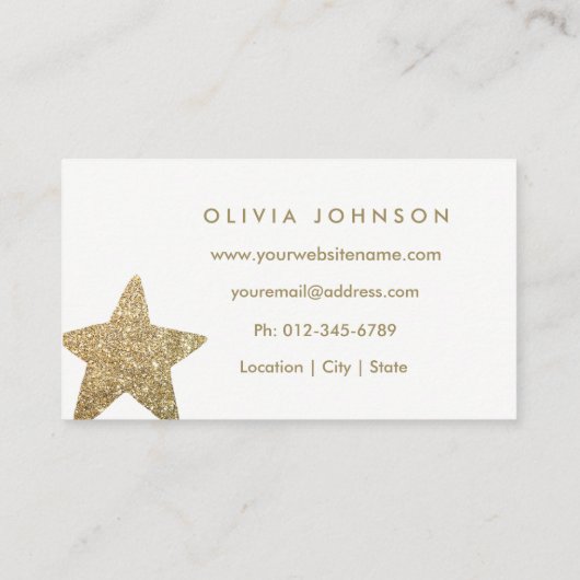グリッターフェイク星 |メイクアップアーティスト名刺 名刺 (裏面)