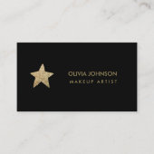 グリッターフェイク星 |メイクアップアーティスト名刺 名刺 (正面)