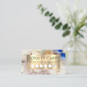 グリッターフェイク水彩及び金箔ロイヤリティカード 名刺 (スタンド正面)